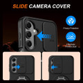 Black Samsung Galaxy A17 5G Shockproof Case - Rotating Ring Holder