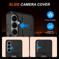 Black Samsung Galaxy S26 Shockproof Case - Rotating Ring Holder