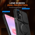 Black Samsung Galaxy A27 5G Rugged Ring Case - Camera Protector