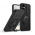 Black Samsung Galaxy A55 5G Shockproof Camshield Ring Case - Front View