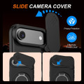Black Apple iPhone 17 Air Shockproof Case - Rotating Ring Holder