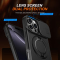 Black Apple iPhone 16 Pro Max Rugged Ring Case - Camera Protector