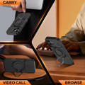 Black Apple iPhone 16 Camshield Ring Case - Rear View