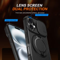 Black Apple iPhone 16 Rugged Ring Case - Camera Protector