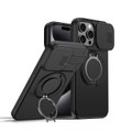 Black Apple iPhone 15 Pro Shockproof Camshield Ring Case - Front View