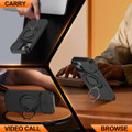 Black Apple iPhone 15 Plus Camshield Ring Case - Rear View