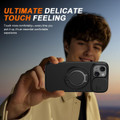 Black Apple iPhone 15 Rugged Camshield Case - Side View