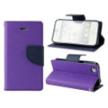 Violet / Navy Apple iPhone 5C Diary Wallet Gel Inner Case Cover