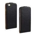 Black Vertical Flip Genuine Leather Case Cover For Apple iPhone 7 / 8 - 1