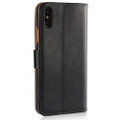 Apple iPhone X / XS Genuine Leather Business Wallet Smart Case Cover - Black - 3