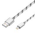 1M 8-Pin USB Braided Nylon Data Charging Cable For iPhone - 1
