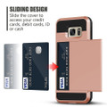 Rose Gold Slide Armor Case with Card Slot Holder For Samsung Galaxy S7 - 2