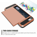 Rose Gold Slide Card Pocket Armor Case For Apple iPhone 7 / 8 - 3