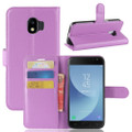 Purple Litchi Wallet Case Card Slots For Samsung Galaxy J2 Pro (2018)