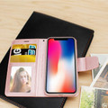 Rose Gold Apple iPhone X / XS Luxury Hanman Leather Wallet Flip Case Cover - 7