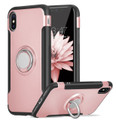 Rose Gold iPhone XR Metal 360 Degree Magnetic Ring Armour Stand Case - 1