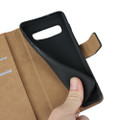 Black Genuine Leather Business Wallet Case For Samung Galaxy S10 - 2