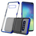 Blue Plated Clear Ultra Slim Soft Gel Case For Samsung Galaxy S10+ Plus