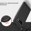 Black Slim Armor Carbon Fibre Gel Case For Samsung Galaxy S10+ Plus - 4
