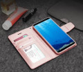 Rose Gold Samsung Galaxy S10+ Plus Hanman Rich Diary Wallet Case - 3