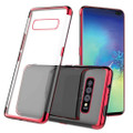 Red Plated Clear Ultra Slim Soft Gel Case For Samsung Galaxy S10E