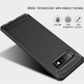 Black Slim Armor Carbon Fibre Gel Case For Samsung Galaxy S10E - 4