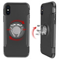 Black iPhone XS Max Magnetic 360 Degree Ring Shock Proof Case - 2