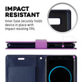 Purple Genuine Mercury Rich Diary Premium Wallet Case For Galaxy S8 - 2