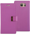 Purple Galaxy S7 Edge Genuine Mercury Rich Diary Stylish Wallet Case - 1