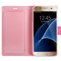 Hot Pink Mercury Rich Diary Quality Wallet Case For Galaxy S6 Edge - 5