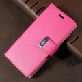 Stylish Galaxy S5 Genuine Mercury Rich Diary Wallet Case - Hot Pink - 2