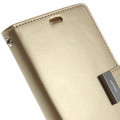 Gold Genuine Mercury Rich Diary Stylish Wallet Case For Galaxy S5 - 3