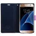Stylish Galaxy S5 Genuine Mercury Rich Diary Wallet Case - Purple - 3