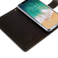 Black Genuine Mercury Rich Diary Quality Wallet Case For iPhone X / XS - 9