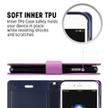 Stylish iPhone 7 / 8 Genuine Mercury Rich Diary Wallet Case - Purple - 2