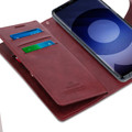 Premium Galaxy S9 Genuine Mercury Mansoor Diary Wallet Case - Wine - 3