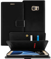 Black Genuine Mercury Mansoor Diary Wallet Case For Galaxy S7 Edge - 1