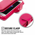 Hot Pink Genuine Mercury Mansoor Diary Stylish Wallet Case For iPhone XR - 6