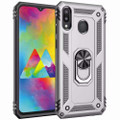 Silver Shock Proof Hybrid Metal Ring Stand Case For Galaxy A20 / A30 - 1