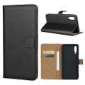 Samsung Galaxy A70 Genuine Leather Business Wallet Smart Case - Black - 3
