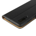 Samsung Galaxy A70 Genuine Leather Business Wallet Smart Case - Black - 5