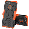 Orange Shock Proof Hybrid Kickstand Tradies Case For Oppo AX5 / A3S