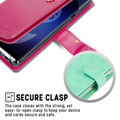 Hot Pink Galaxy A8 (2018) Genuine Mercury Mansoor Diary Wallet Case - 4
