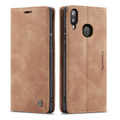 Brown CaseMe Slim Magnetic Elegant Wallet Case For Galaxy A20 / A30 - 1