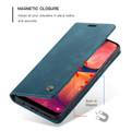 Blue CaseMe Slim Magnetic Quality Wallet Case For Galaxy A20 / A30 - 4