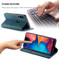 Blue CaseMe Slim Magnetic Quality Wallet Case For Galaxy A20 / A30 - 5