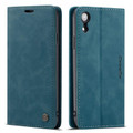 Premium iPhone XS Max CaseMe Slim Magnetic Wallet Case - Blue - 1