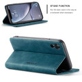 Premium iPhone XS Max CaseMe Slim Magnetic Wallet Case - Blue - 6