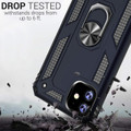 Navy Shock Proof 360 Rotating Metal Ring Stand Case For iPhone 11 - 3