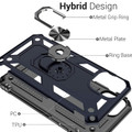 Navy Shock Proof 360 Rotating Metal Ring Stand Case For iPhone 11 - 6